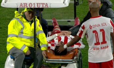 Accidentare horror în UTA FCSB! Abia intrat pe teren, a fost scos pe targă în lacrimi