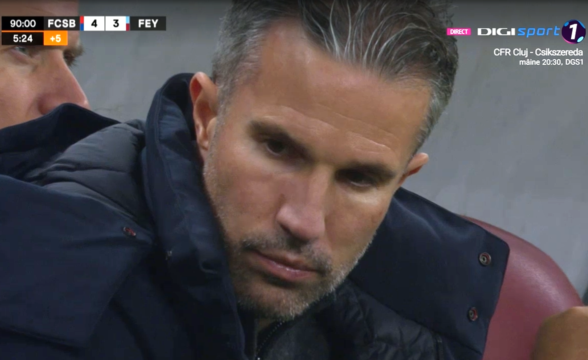 Imaginea serii! Cum a fost filmat Robin van Persie, după ce FCSB a făcut 4 3 cu Feyenoord în minutul 90+5
