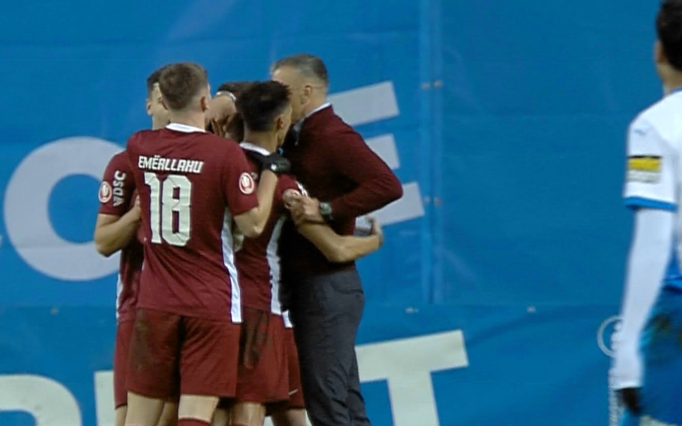 Louis Munteanu, fără reacție după ce a marcat pentru CFR! Daniel Pancu a intrat pe teren imediat