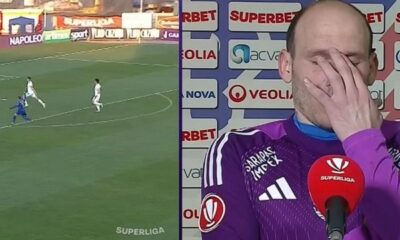 Denis Rusu, cu lacrimi în ochi la flash interviu după greșeala de la Botoșani: ”Mi e greu”