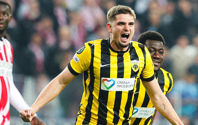 Răzvan Marin, două pase de gol și AEK Atena e aproape de sferturile Conferene League! Nota primită, după 4 0 cu Celje