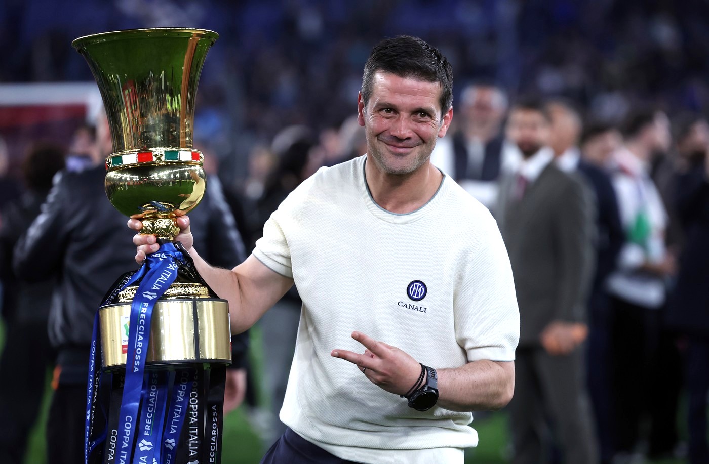 Cristi Chivu a oferit imaginile serii, după ce Inter a câștigat Cupa: gestul făcut când jucătorii sărbătoreau