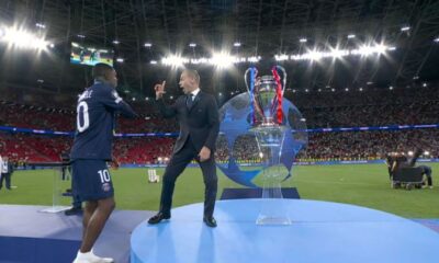 Președintele UEFA, gafă uriașă la finala Champions League! Salvat de Dembele, Ceferin și a pus mâinile în cap