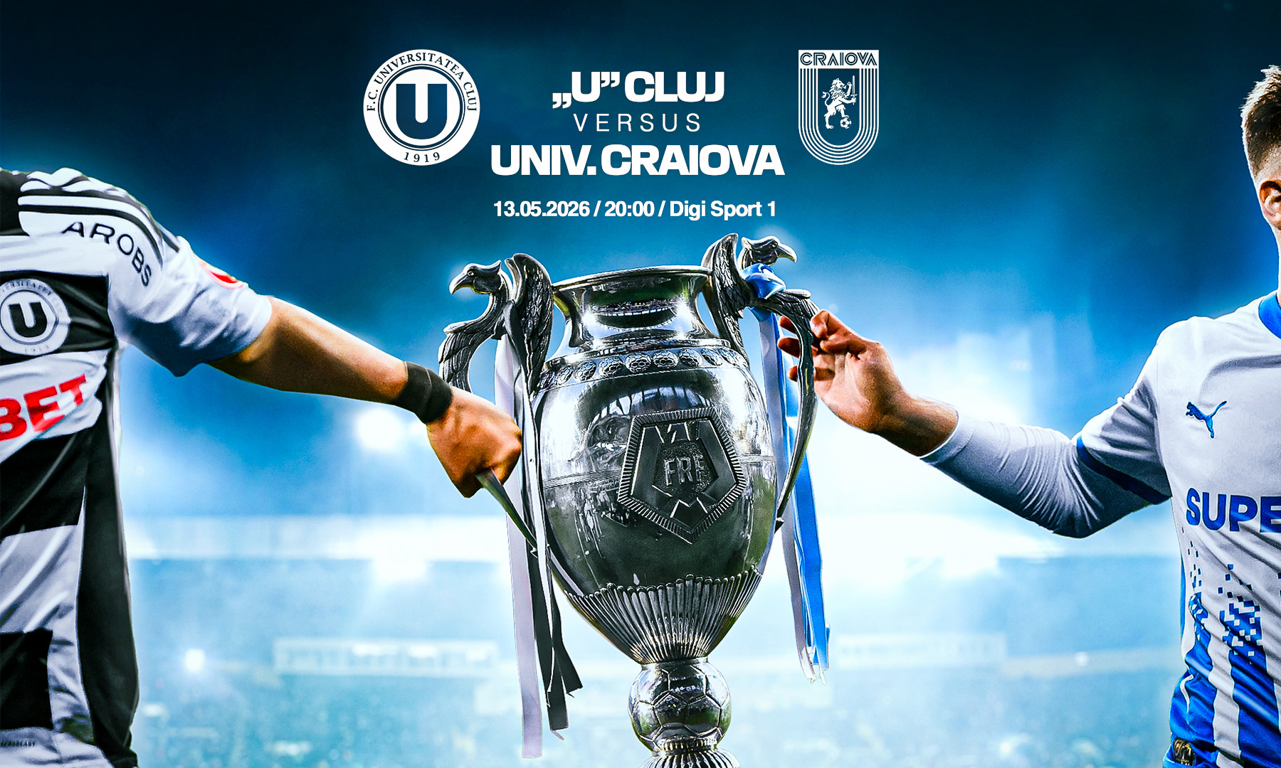 U Cluj Universitatea Craiova 0 0, ACUM, la DGS 1 | Duel ”de foc” la Sibiu în finala Cupei României
