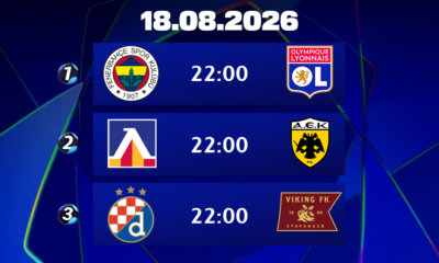 Play off UEFA Champions League: Fenerbahce Lyon / Levski AEK / Zagreb Viking, de la 22:00, pe DGS 1, 2 și