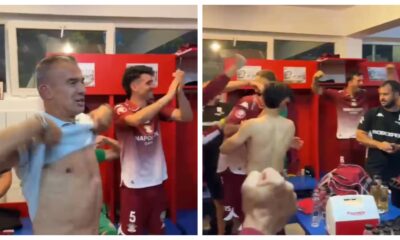 Golul lui Pașcanu a declanșat ”nebunia” în vestiarul Rapidului! Daniel Pancu, la bustul gol după 1 0 cu Oțelul