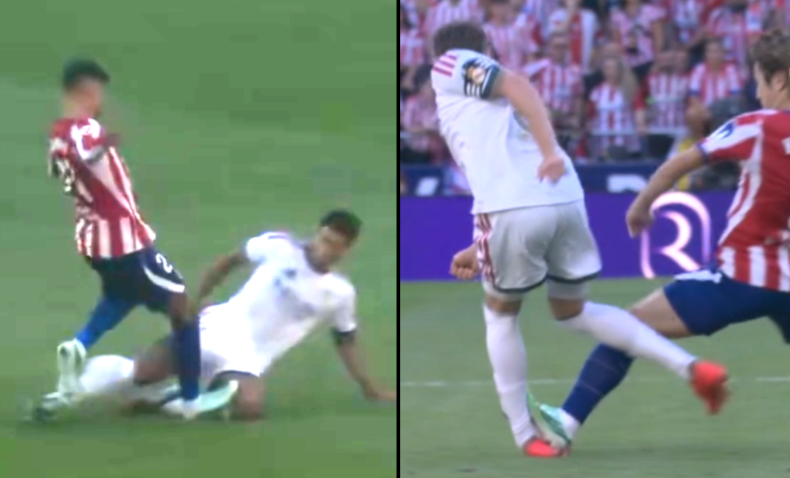 Verdictul specialistului: Atletico, două cartonașe roșii "iertate" cu Real Madrid! Controversă uriașă