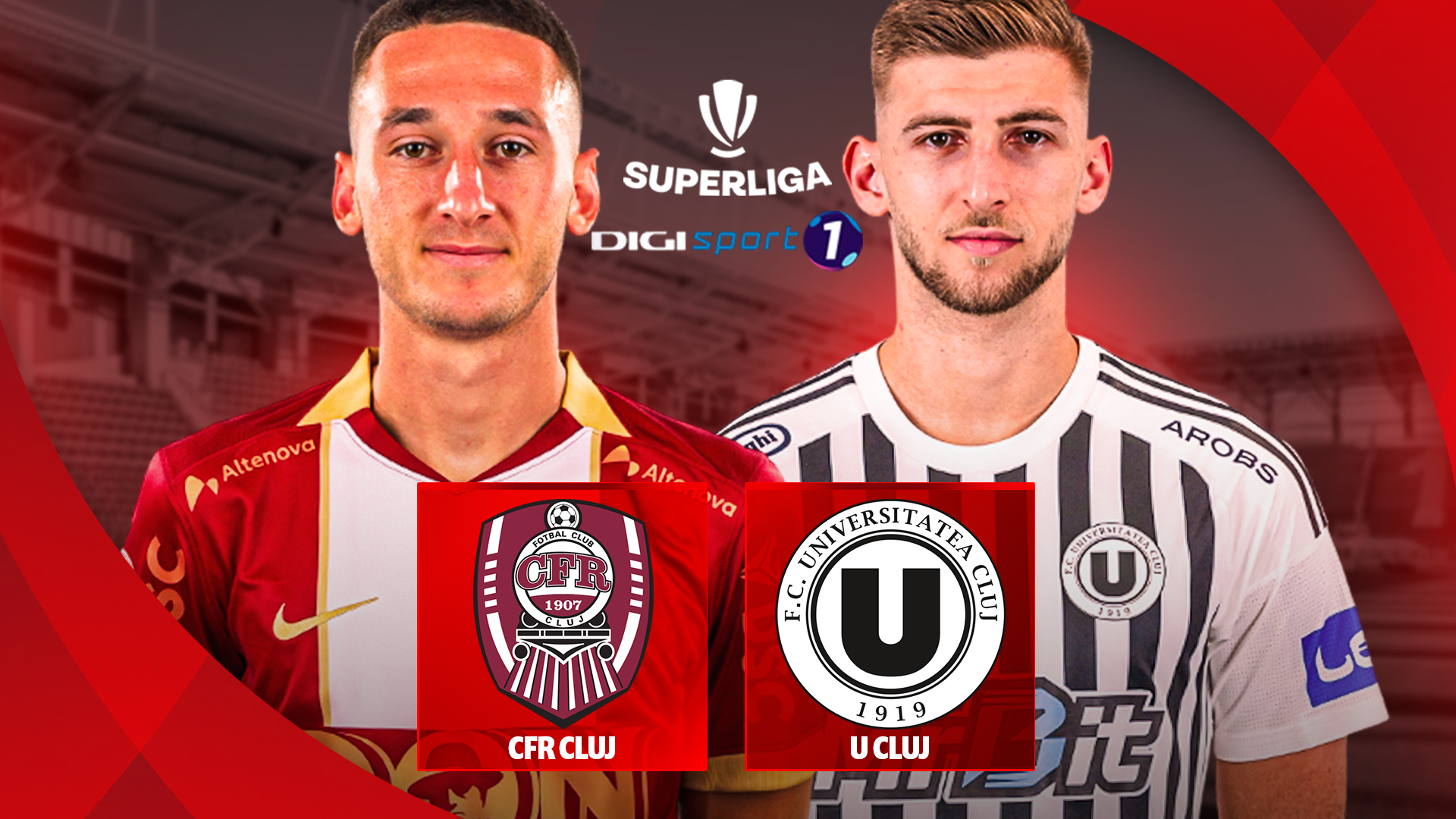 CFR Cluj "U" Cluj, joi, 8 octombrie, 20:30, ÎN DIRECT pe Digi Sport