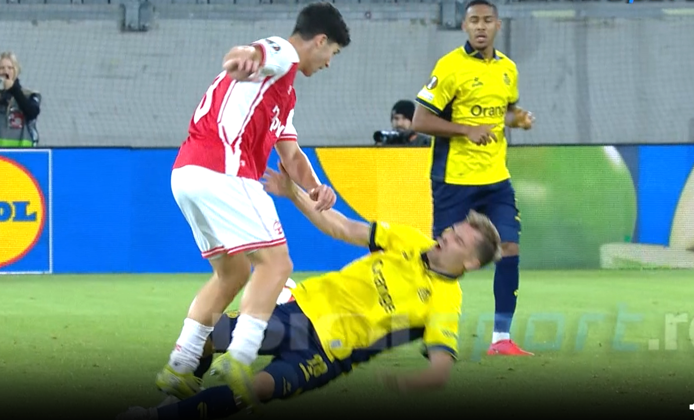 "Imagini groaznice": Darius Olaru, făcut knockout în UEFA Europa League! OUT în minutul