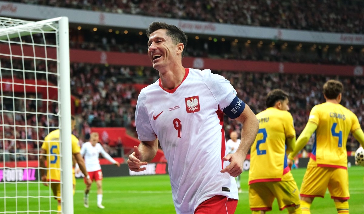 Robert Lewandowski a marcat 3 goluri în poarta României și a intrat în istorie